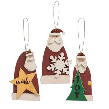 3 Set Mini Santa Ornaments - The Fox Decor